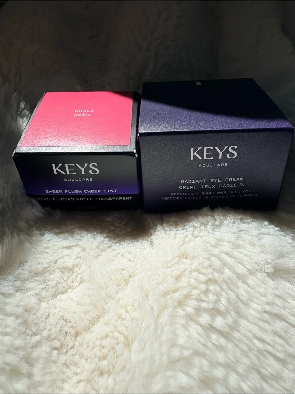 KEYS Soulcare Radiant Eye Cream & Sheer Flush Cheek Tint - Pink/Black Packaging